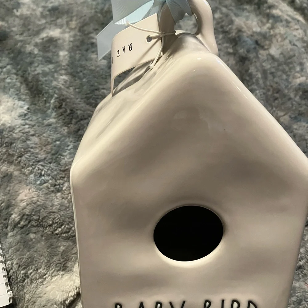 NWT Rae Dunn BABY BIRD Ceramic Birdhouse